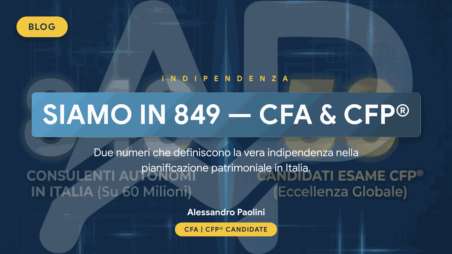 849 CFA e 131 CFP® — Siamo in 849